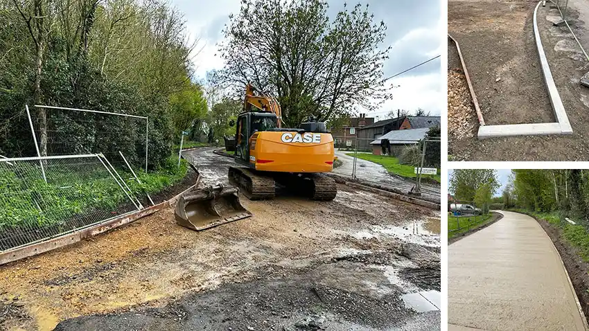 New Concrete Entrance Track