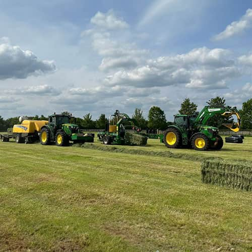 Bailing and Wrapping Silage